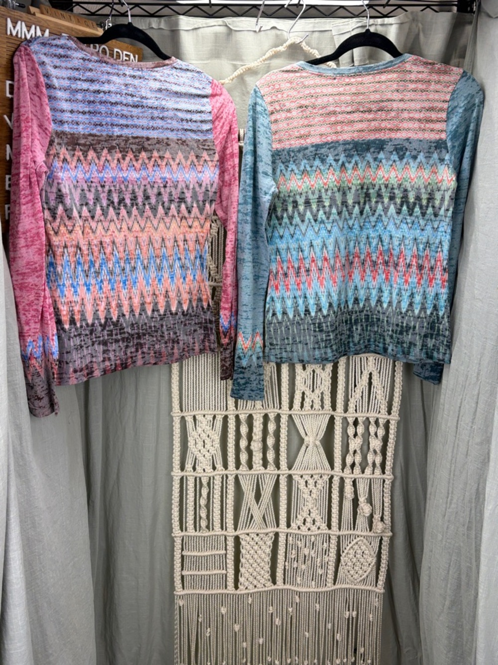 Prana Lottie Long Sleeve Lightweight Burnout Top | Set of Two (2) | Medium - Picture 6 of 13